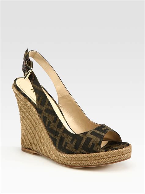 fendi high heel sandals|fendi women' s wedge pumps.